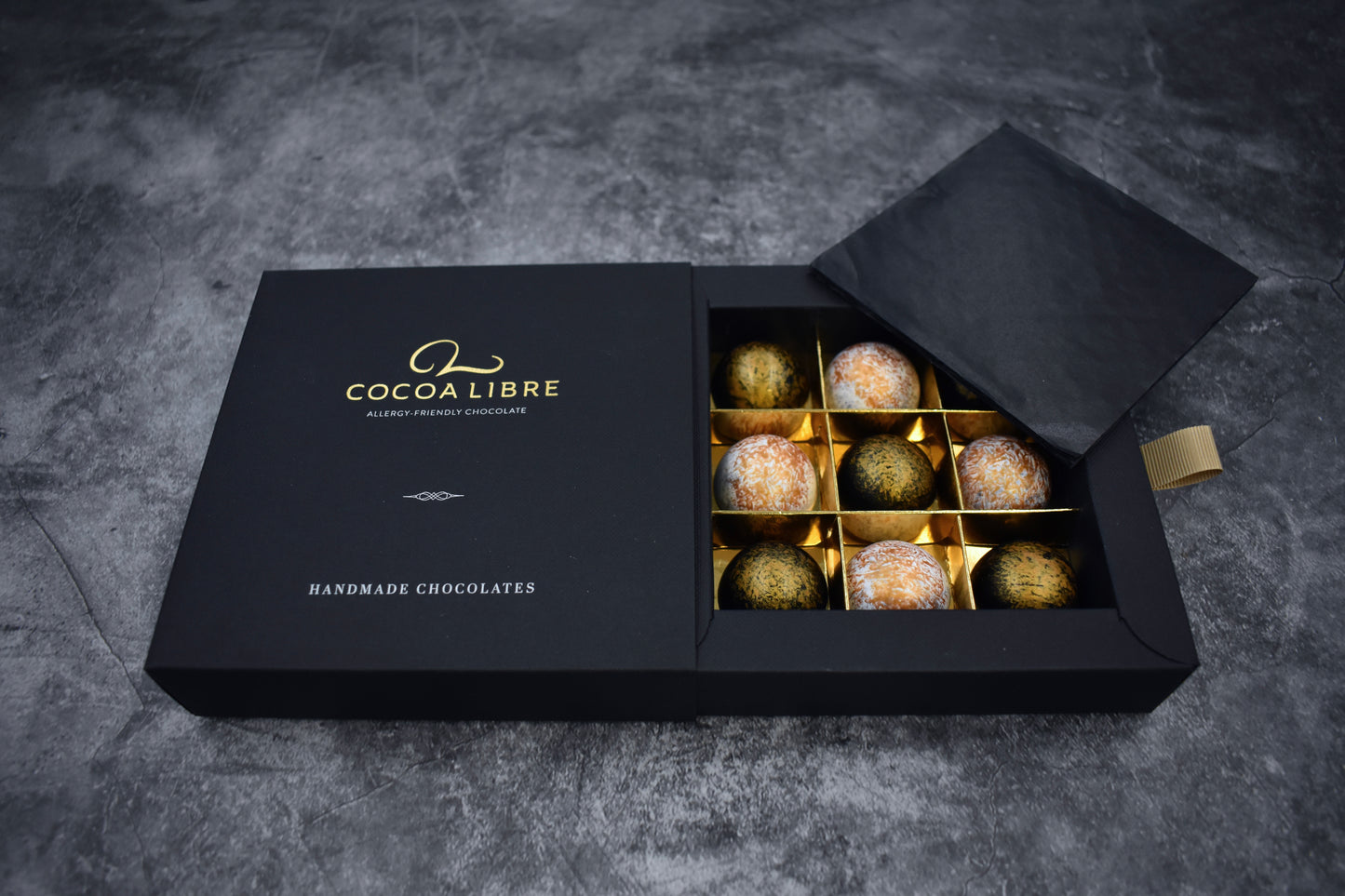 Dark & Original Salted Caramels | Box of 9 | Vegan, Gluten Free, Nut-Free, Dairy Free