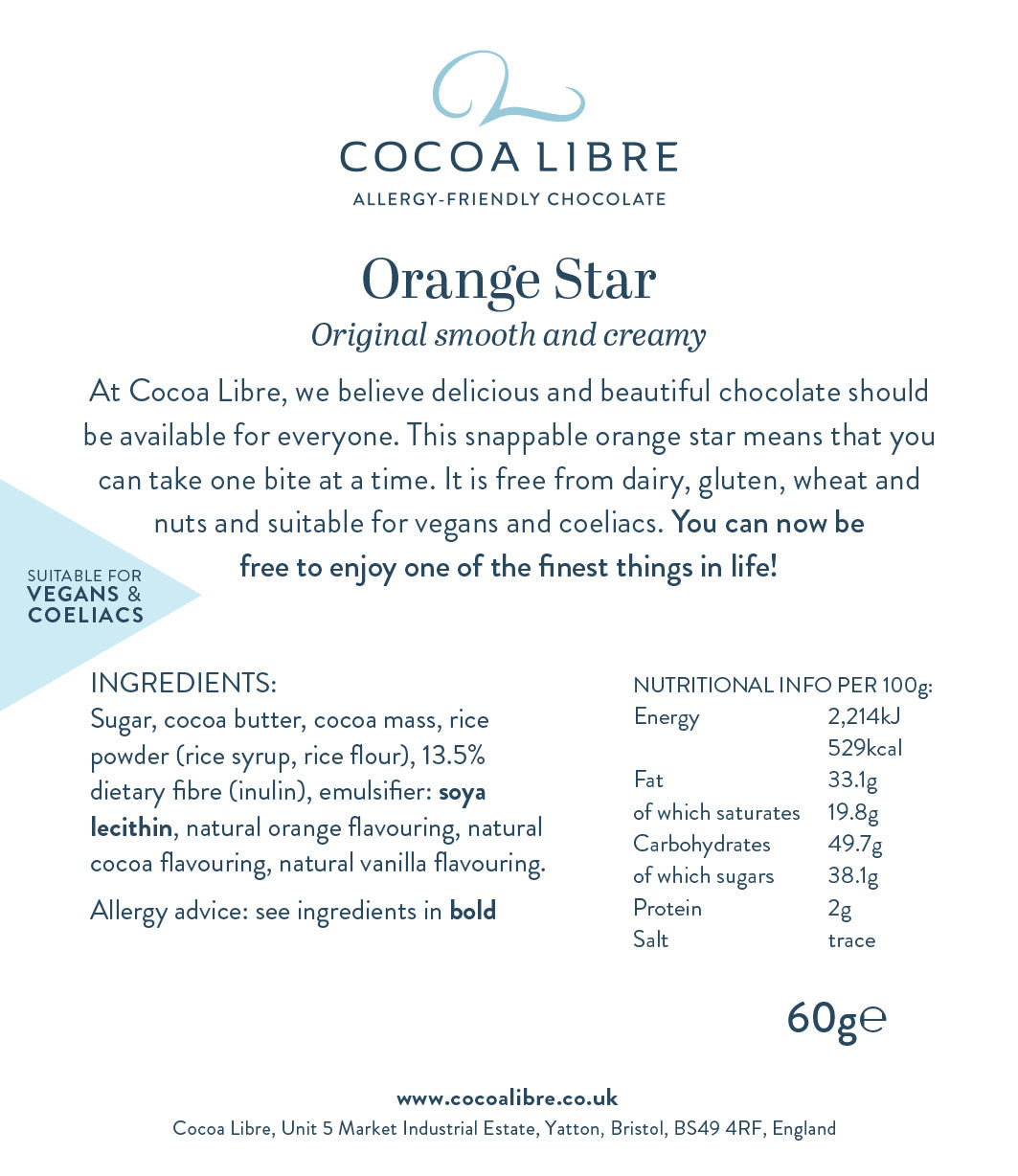 Orange Star Original Creamy | Dairy Free | Gluten Free | Nut Free | Suitable for Coeliacs & Vegans
