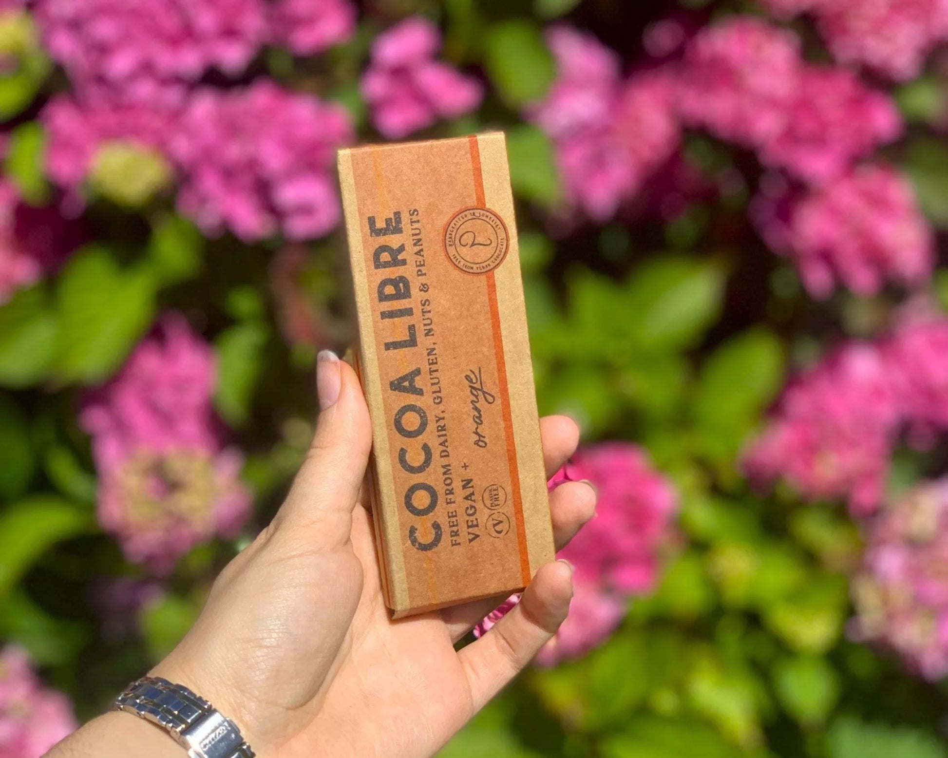 Mini Orange Rice Milk Chocolate Bar | 35g Dairy Free Vegan - Cocoa Libre