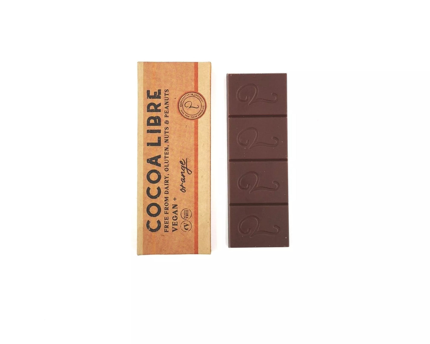 Mini Orange Rice Milk Chocolate Bar | 35g Dairy Free Vegan - Cocoa Libre