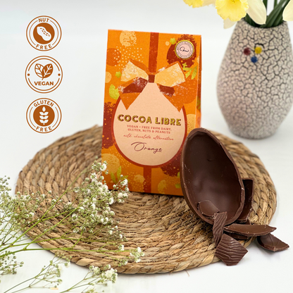 Orange Chocolate Easter Egg | Dairy Free | Vegan | Nut Free | Gluten Free | 125g