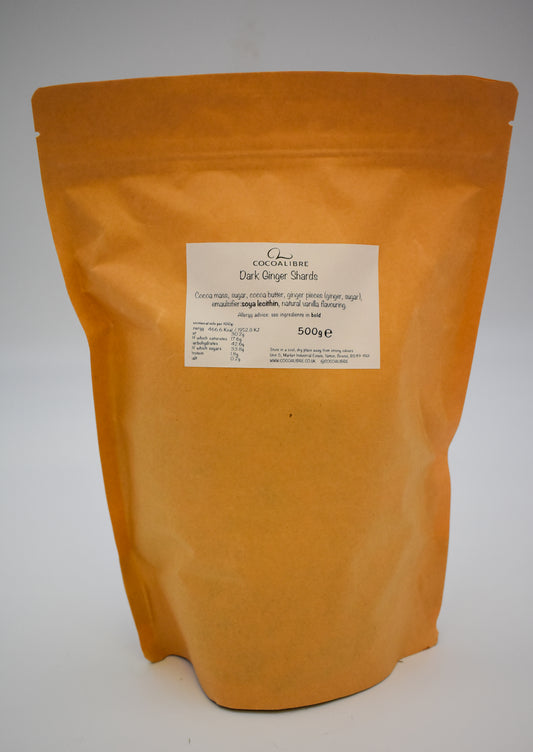 Dark Chocolate Ginger Shards 500g | Dairy Free | Vegan | Nut Free | Gluten Free