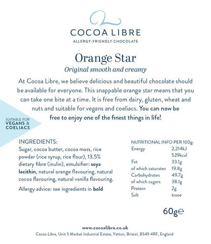 Orange Star Original Creamy  | Dairy Free | Gluten Free | Nut Free | Suitable for Coeliacs & Vegans