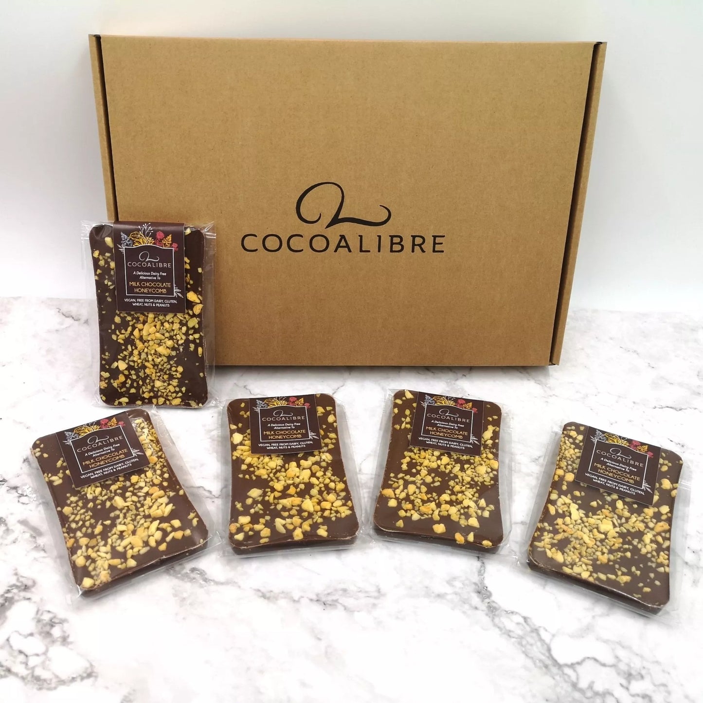 Honeycomb Rice Milk Chocolate Slab | 100g Dairy Free Vegan - Cocoa Libre