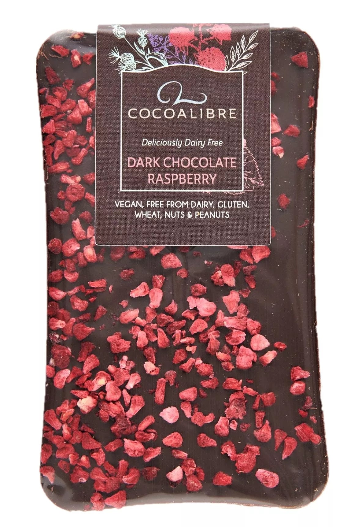 Raspberry Dark Chocolate Slab | 100g Dairy Free Vegan - Cocoa Libre