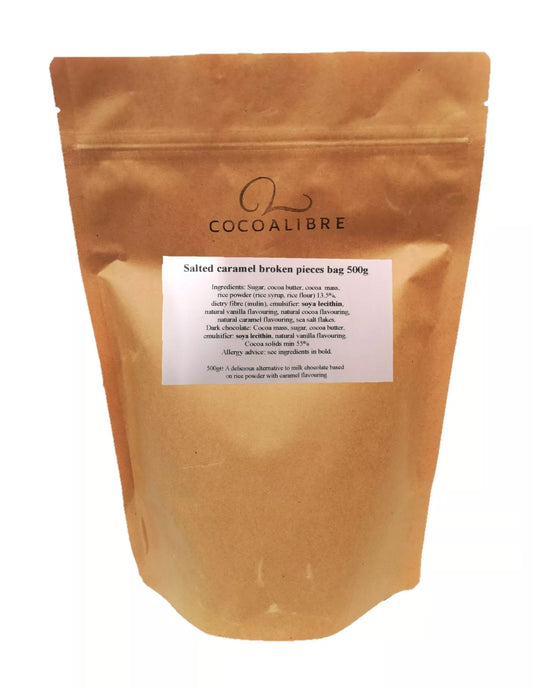 Salted Caramel Broken Pieces bag | 500g Dairy Free Vegan - Cocoa Libre