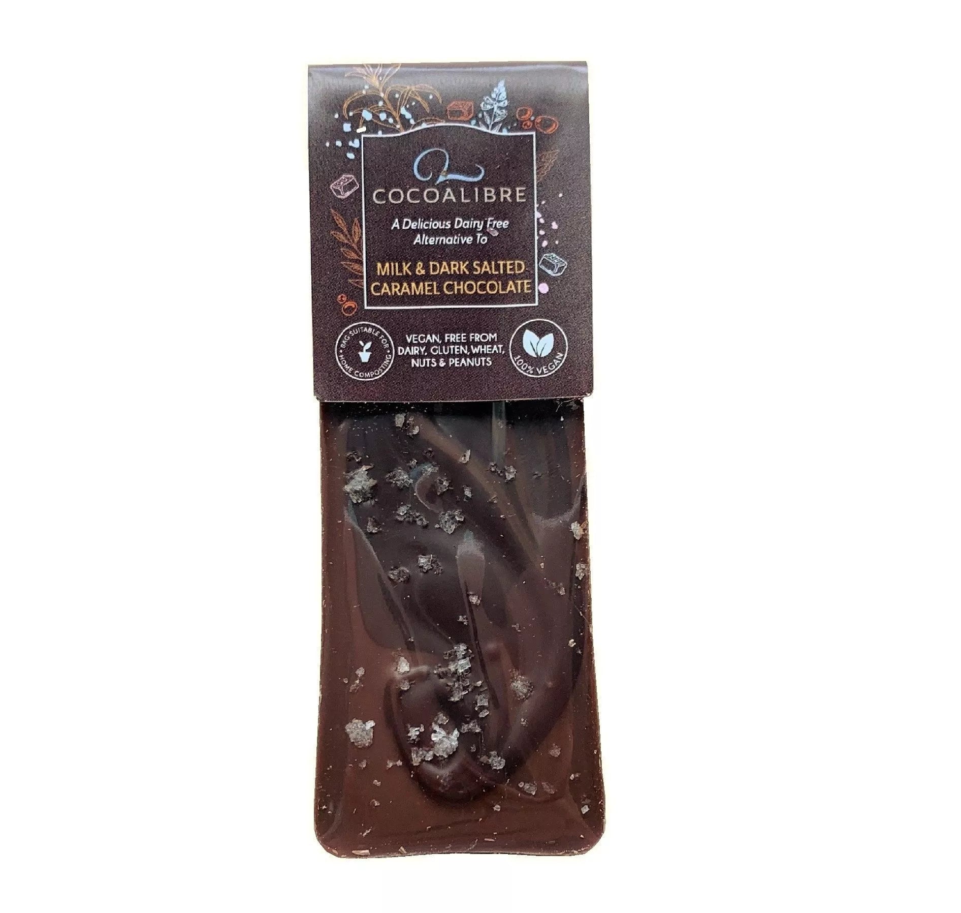 Salted Caramel Mini Slab 40g | Dairy Free Vegan - Cocoa Libre
